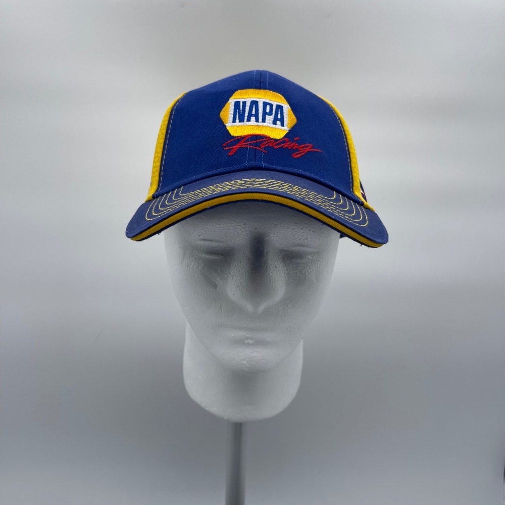 NAPA Racing Chase Elliott Cal OSFM Blue Yellow NASCAR Adjustable Strapback Hat